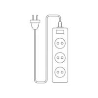 extension cord simple vector icon