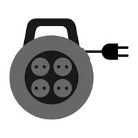 extension cord simple vector icon