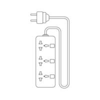 extensión cable sencillo vector icono