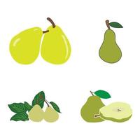 pear fruit icon vector