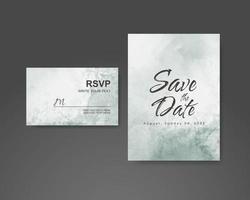 Wedding invitation with abstract watercolor background vector