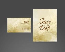 Wedding invitation with abstract watercolor background vector