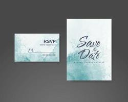 Wedding invitation with abstract watercolor background vector