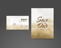 Wedding invitation with abstract watercolor background vector