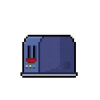 bread toaster in pixel art style vector