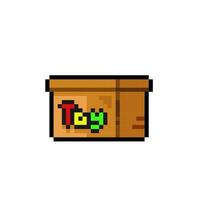 toy box in pixel art style vector