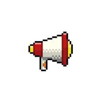 loudspeaker in pixel art style vector