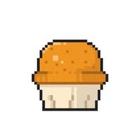 pie cake in pixel art style vector