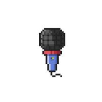 microphone in pixel art style vector