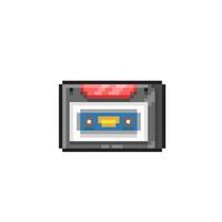 cassette tape in pixel art style vector