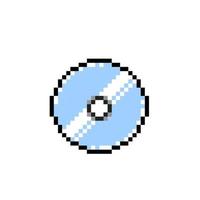 compact disc in pixel art style vector