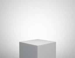 empty white podium.3D display podium on white background.Stand Minimal mockup for presentation.Abstract white background concept.Geometric platform show cosmetic product.Stage showcase.3D rendering photo