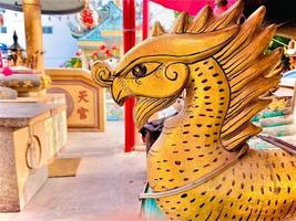 Dragon statue,  dragon symbol, dragon Chinese, is a beautiful Thai and Chinese architecture of shrine, temple. A symbol of good luck and prosperity during the Chinese New Year celebrations. photo