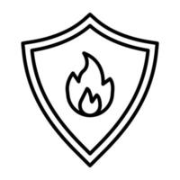 Firefighter Badge vector icon