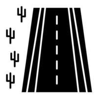 Desierto la carretera vector icono