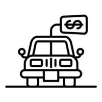 vehículo ventas vector icono