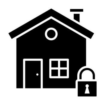 hogar seguridad vector icono