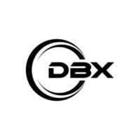 DBX letter logo design in illustration. Vector logo, calligraphy designs for logo, Poster, Invitation, etc.