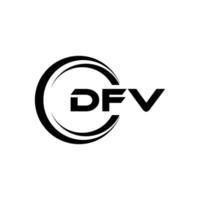 dfv letra logo diseño en ilustración. vector logo, caligrafía diseños para logo, póster, invitación, etc.