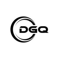 DGQ letter logo design in illustration. Vector logo, calligraphy designs for logo, Poster, Invitation, etc.
