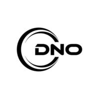 DNO letter logo design in illustration. Vector logo, calligraphy designs for logo, Poster, Invitation, etc.