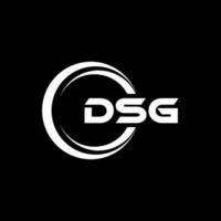 DSG letter logo design in illustration. Vector logo, calligraphy designs for logo, Poster, Invitation, etc.