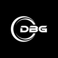 dbg letra logo diseño en ilustración. vector logo, caligrafía diseños para logo, póster, invitación, etc.