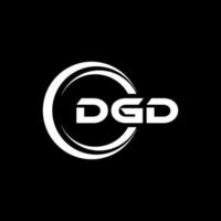 DGD letter logo design in illustration. Vector logo, calligraphy designs for logo, Poster, Invitation, etc.