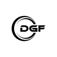 DGF letter logo design in illustration. Vector logo, calligraphy designs for logo, Poster, Invitation, etc.