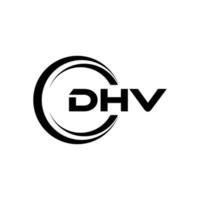 dhv letra logo diseño en ilustración. vector logo, caligrafía diseños para logo, póster, invitación, etc.