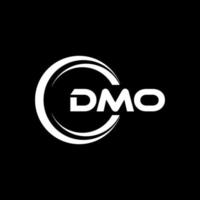 DMO letter logo design in illustration. Vector logo, calligraphy designs for logo, Poster, Invitation, etc.