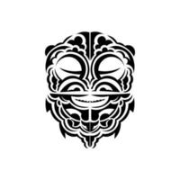 vikingo caras en ornamental estilo. polinesio tribal patrones. adecuado para tatuajes aislado. vector ilustración.