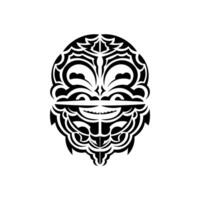 ornamental caras. hawaiano tribal patrones. adecuado para huellas dactilares. aislado en blanco antecedentes. vector. vector