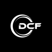 DCF letter logo design in illustration. Vector logo, calligraphy designs for logo, Poster, Invitation, etc.