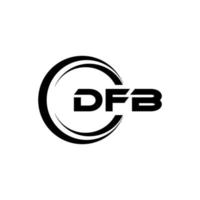 DFB letter logo design in illustration. Vector logo, calligraphy designs for logo, Poster, Invitation, etc.