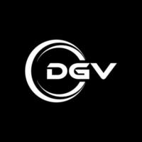 dgv letra logo diseño en ilustración. vector logo, caligrafía diseños para logo, póster, invitación, etc.