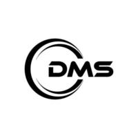 DMS letter logo design in illustration. Vector logo, calligraphy designs for logo, Poster, Invitation, etc.
