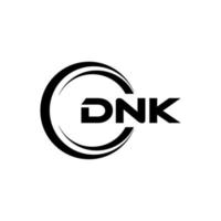 dnk letra logo diseño en ilustración. vector logo, caligrafía diseños para logo, póster, invitación, etc.