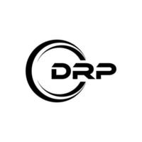 DRP letter logo design in illustration. Vector logo, calligraphy designs for logo, Poster, Invitation, etc.
