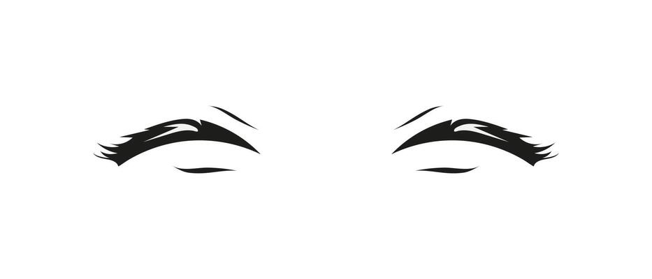 Human eye vision with eyelashes design Royalty Free Vector