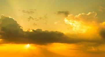 Sunset sky with cloud in twilight time photo