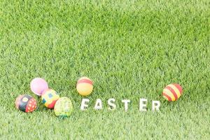 Easter eggs with text photo