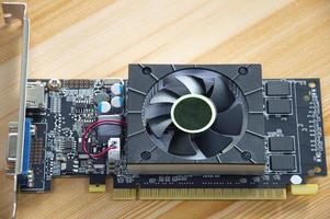 top view of computer graphics card photo