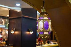 arabic lantern of ramadan celebration, islamic ornament photo