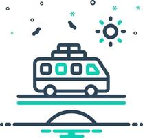 mezcla icono para viajes vector