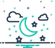 mix icon for nights vector