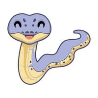 Cute killer clown ball python cartoon vector