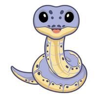 Cute killer clown ball python cartoon vector