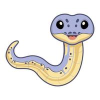 Cute killer clown ball python cartoon vector