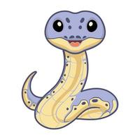 Cute killer clown ball python cartoon vector